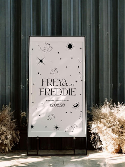 Freya | Constellation Welcome Sign - Ivy and Gold Wedding Stationery