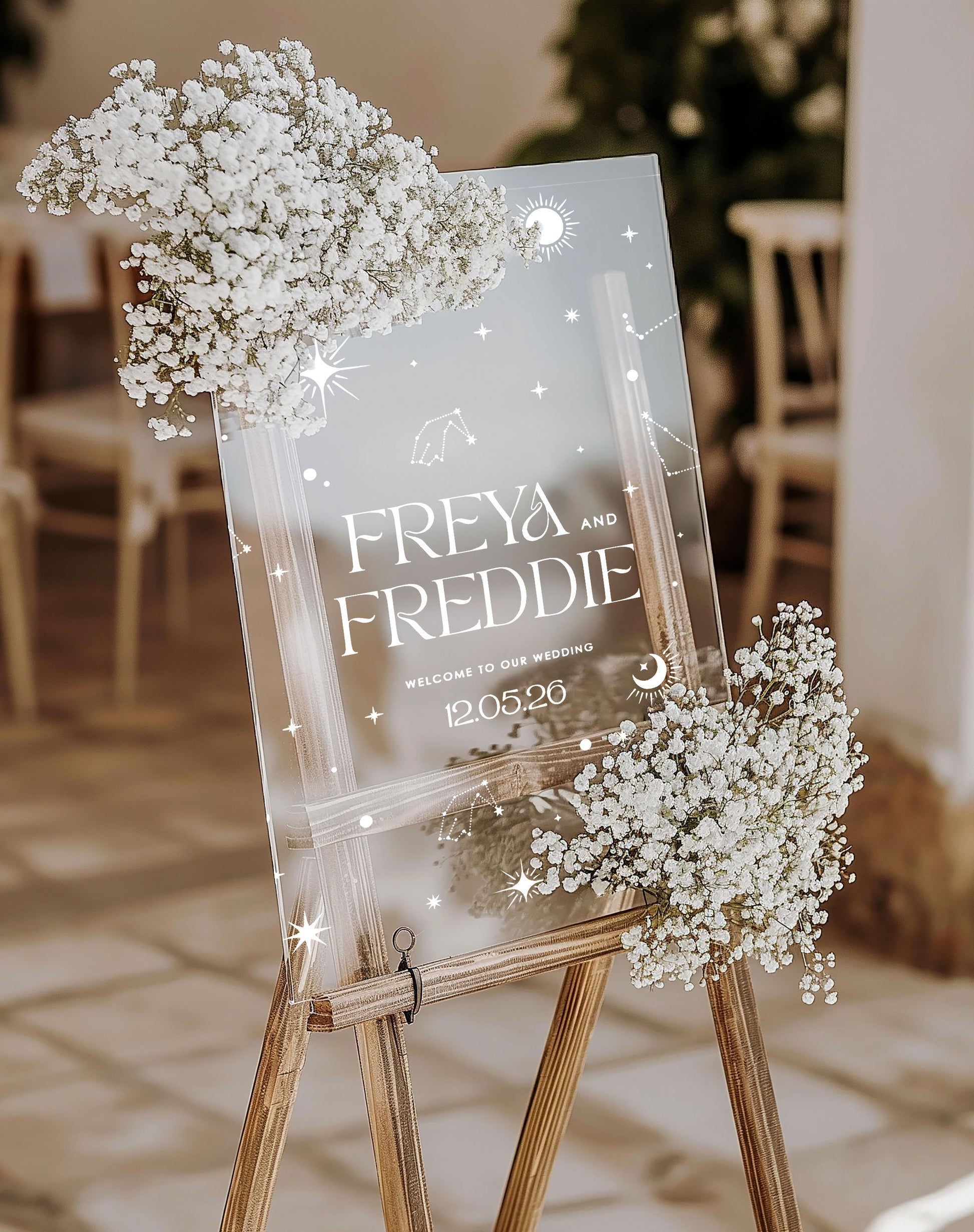 Freya | Constellation Welcome Sign - Ivy and Gold Wedding Stationery