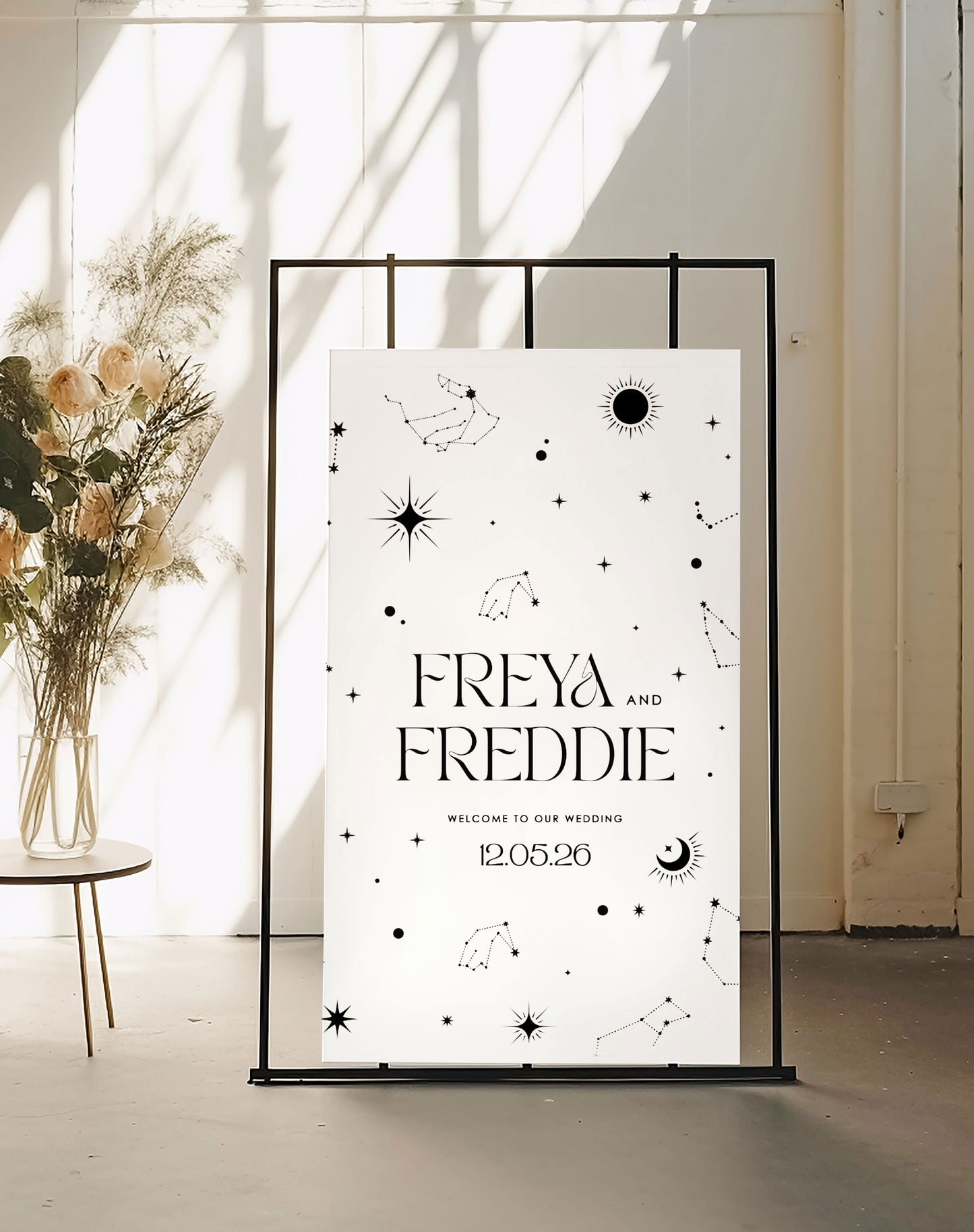 Freya | Constellation Welcome Sign - Ivy and Gold Wedding Stationery