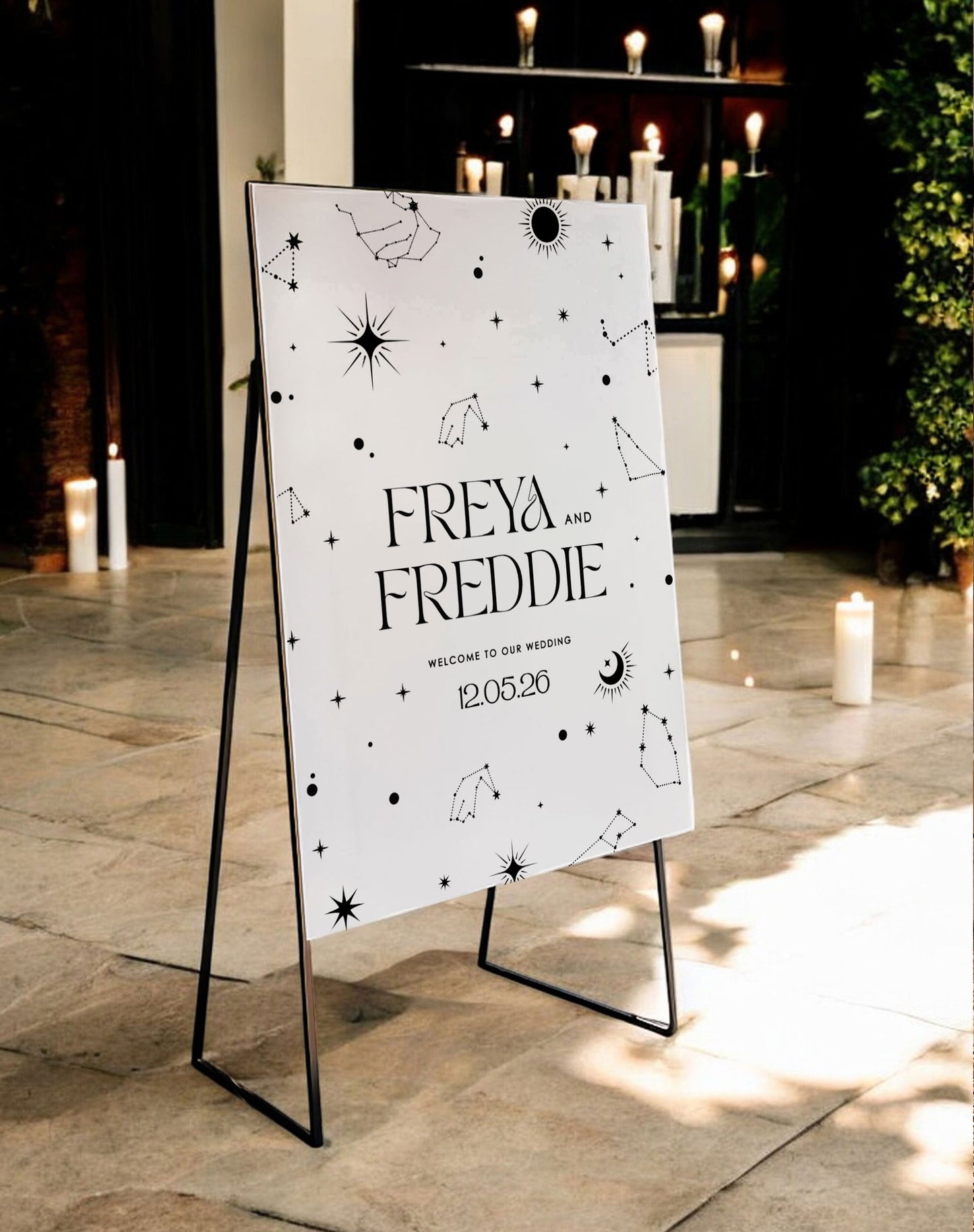 Freya | Constellation Welcome Sign - Ivy and Gold Wedding Stationery