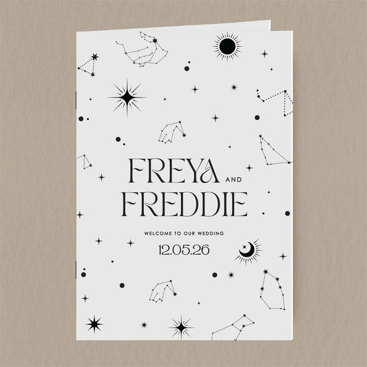 Freya Order Of Service  Ivy and Gold Wedding Stationery   
