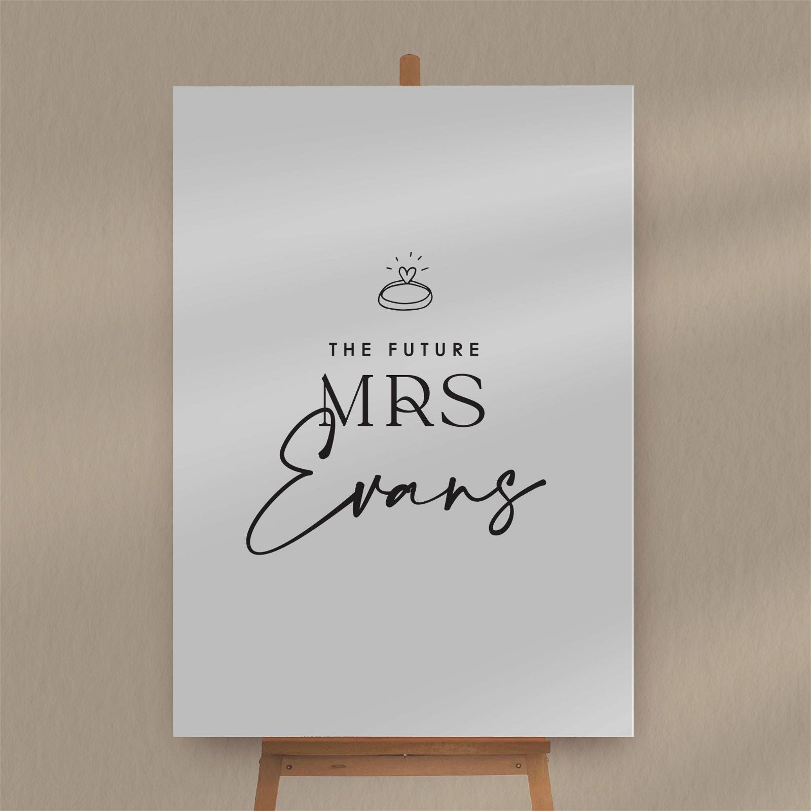 Future Mrs... Sign  Ivy and Gold Wedding Stationery   