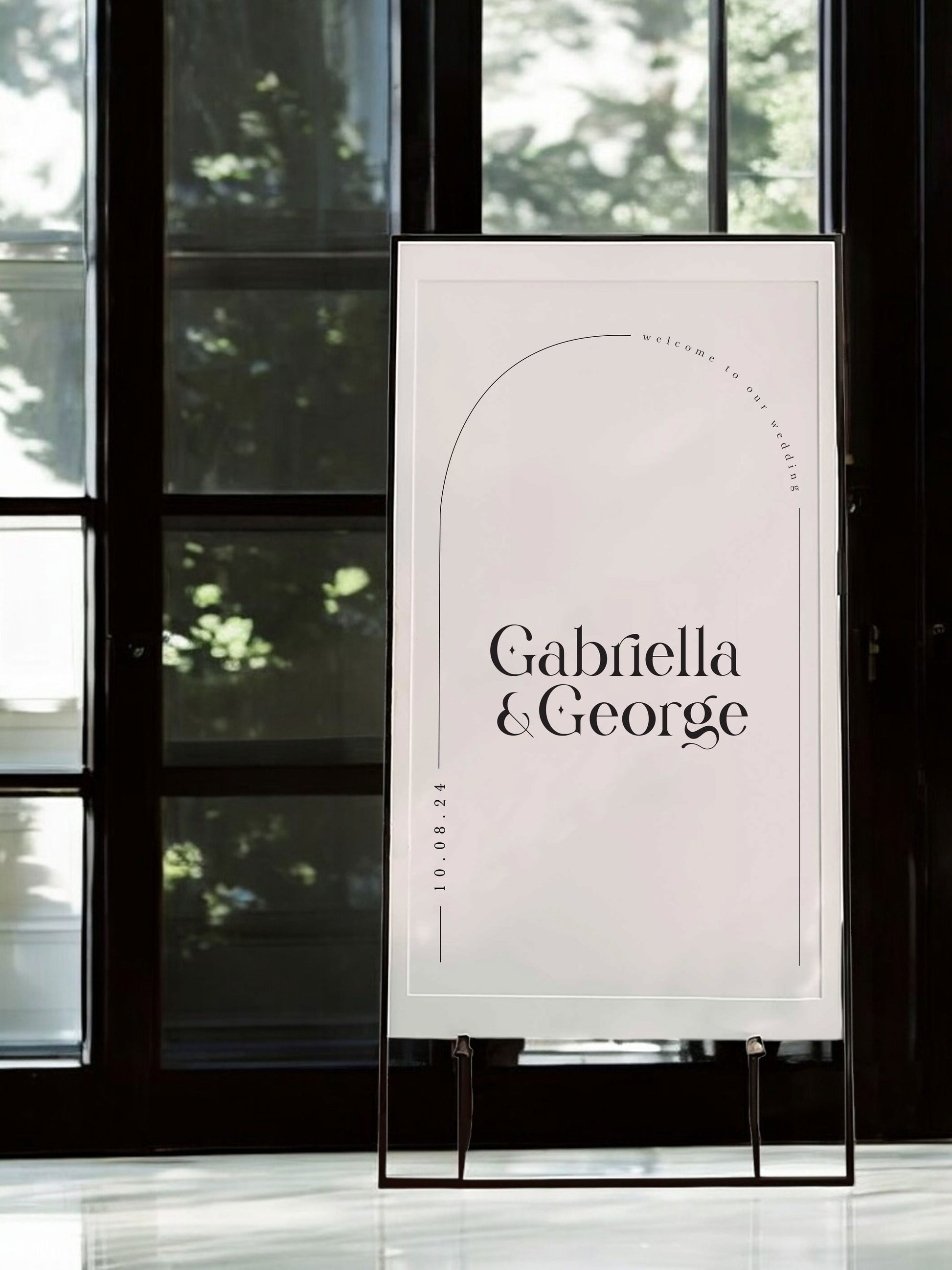 Gabriella | Arch Welcome Sign - Ivy and Gold Wedding Stationery