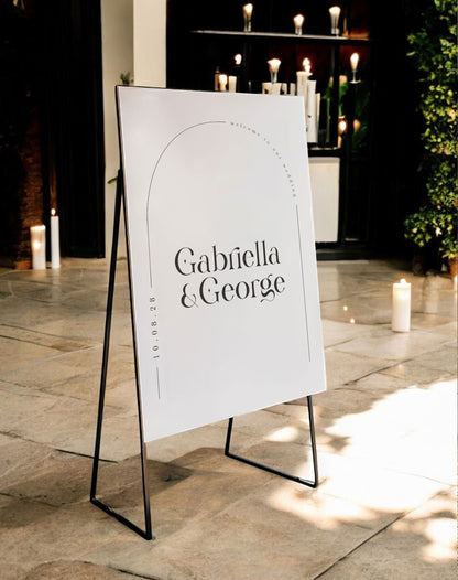 Gabriella | Arch Welcome Sign - Ivy and Gold Wedding Stationery