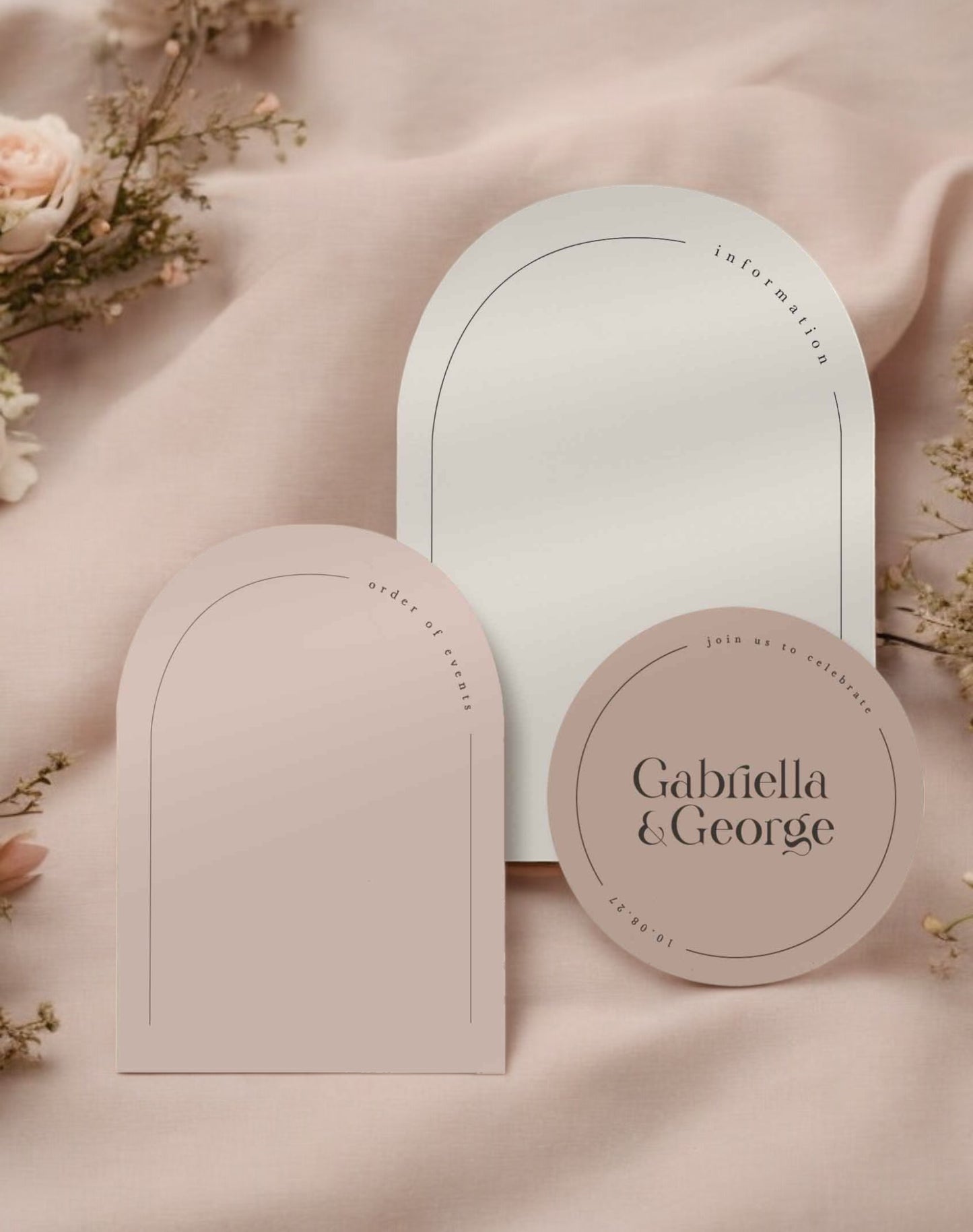 Gabriella | Arch Wedding Invitations - Ivy and Gold Wedding Stationery