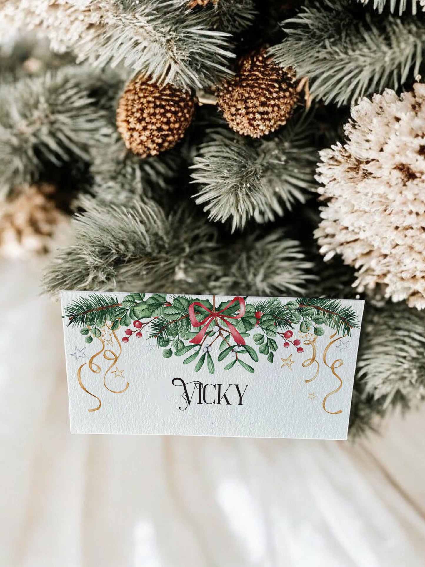 Garland Place Card Digital Template