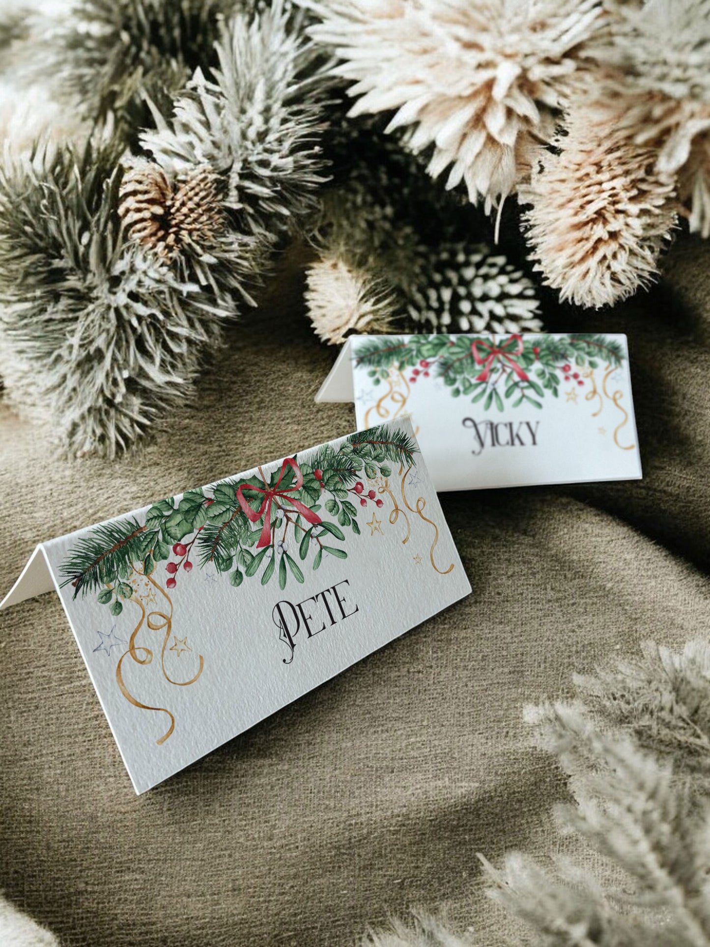 Garland Name Place Cards