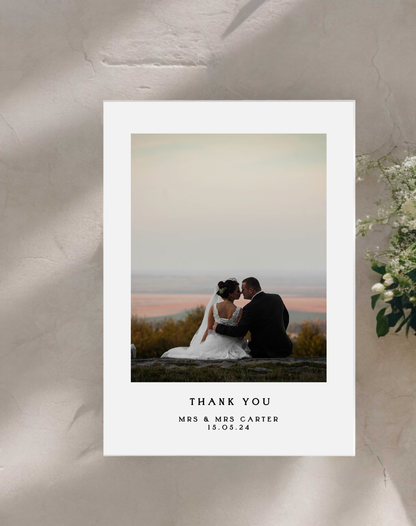 Gigi | Whimsical Photo Thank You Cards - Ivy and Gold Wedding Stationery