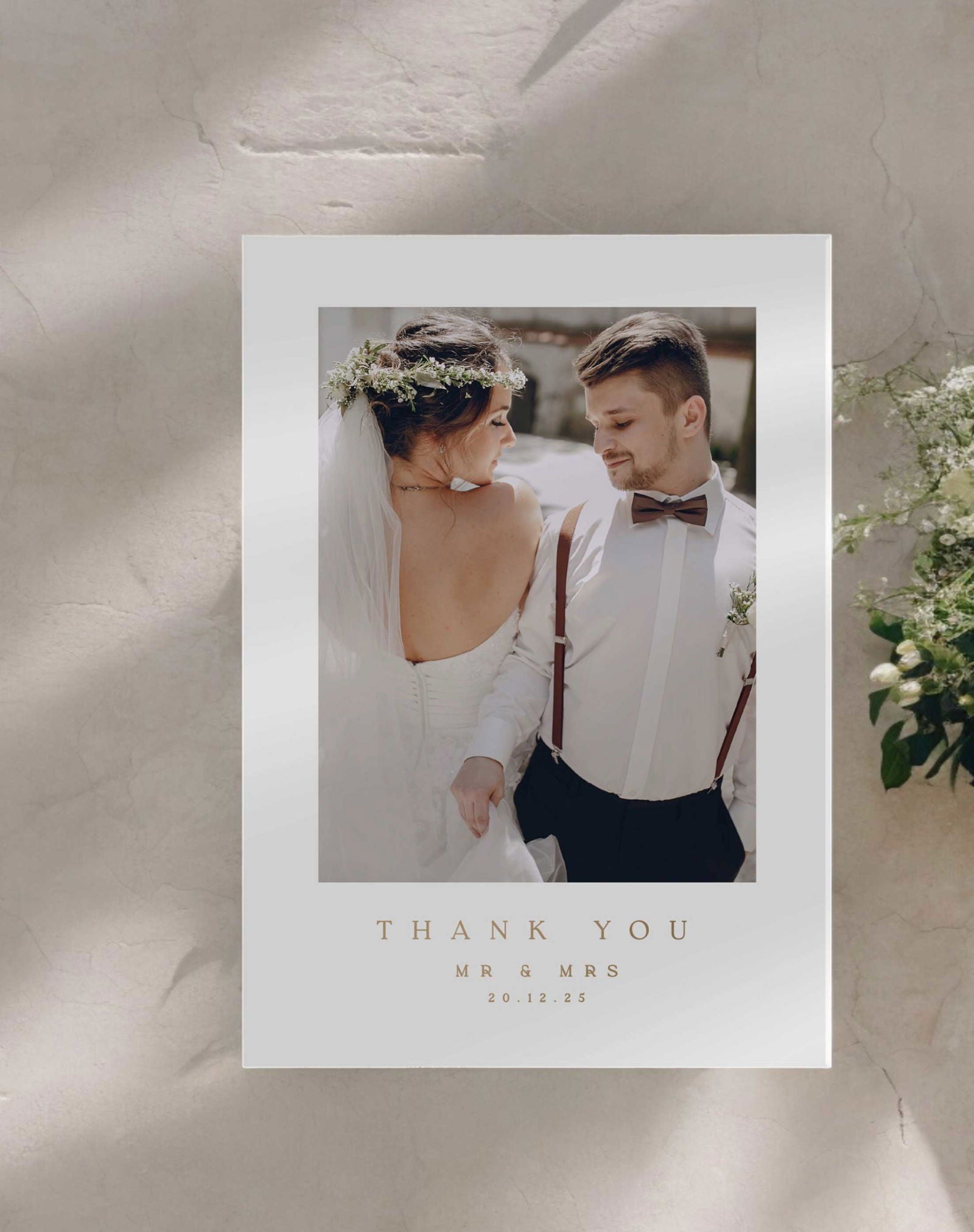 Gigi | Thank You Card With Photo - Ivy and Gold Wedding Stationery -  