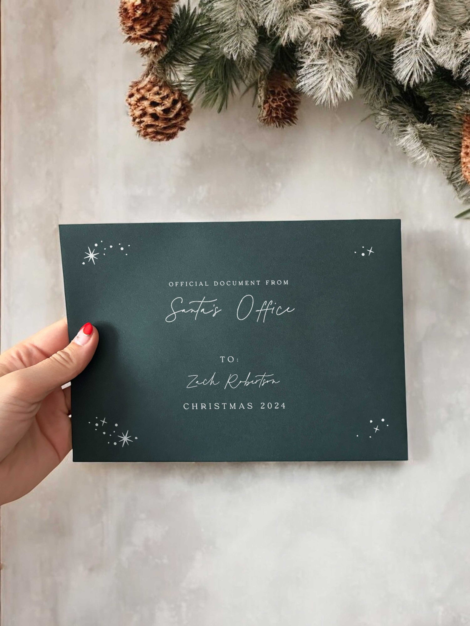 Letter From Santa - Ivy and Gold Wedding Stationery