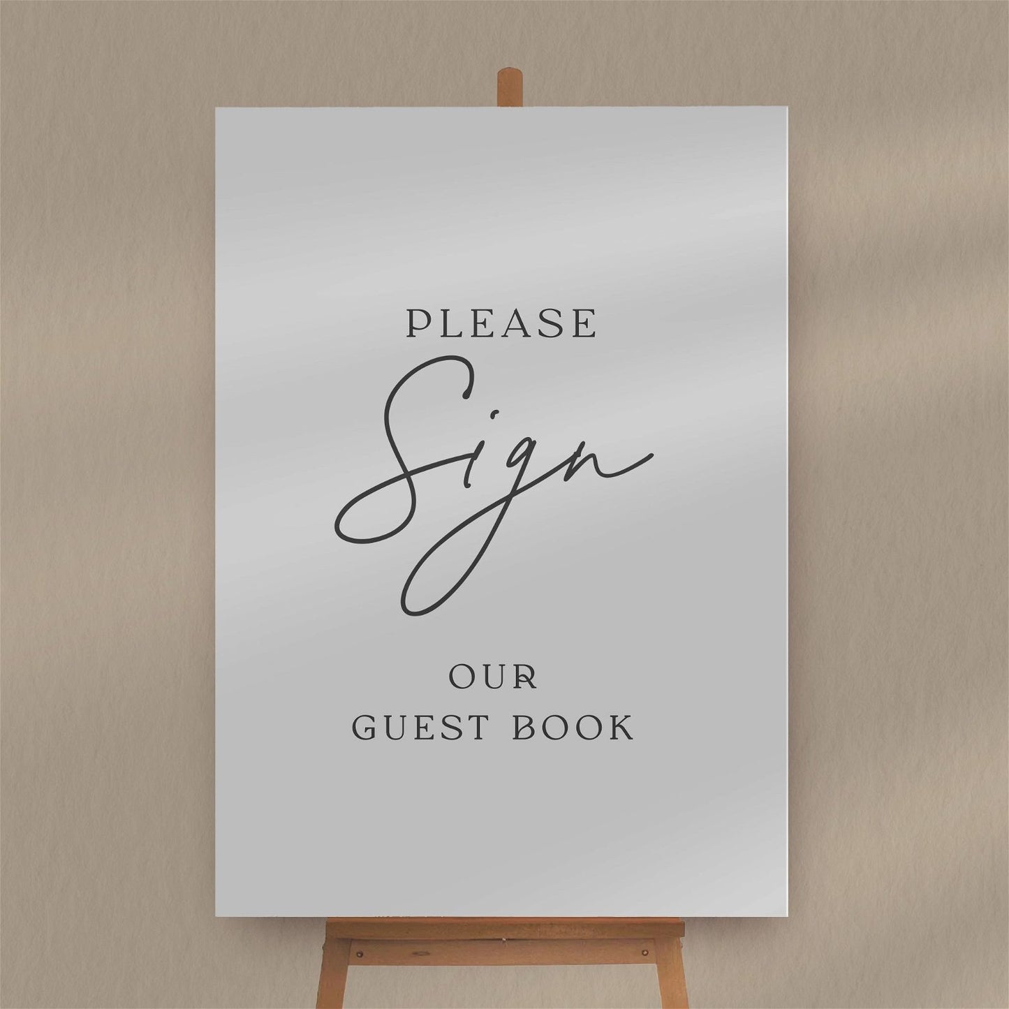 Guest Book Sign  Ivy and Gold Wedding Stationery   