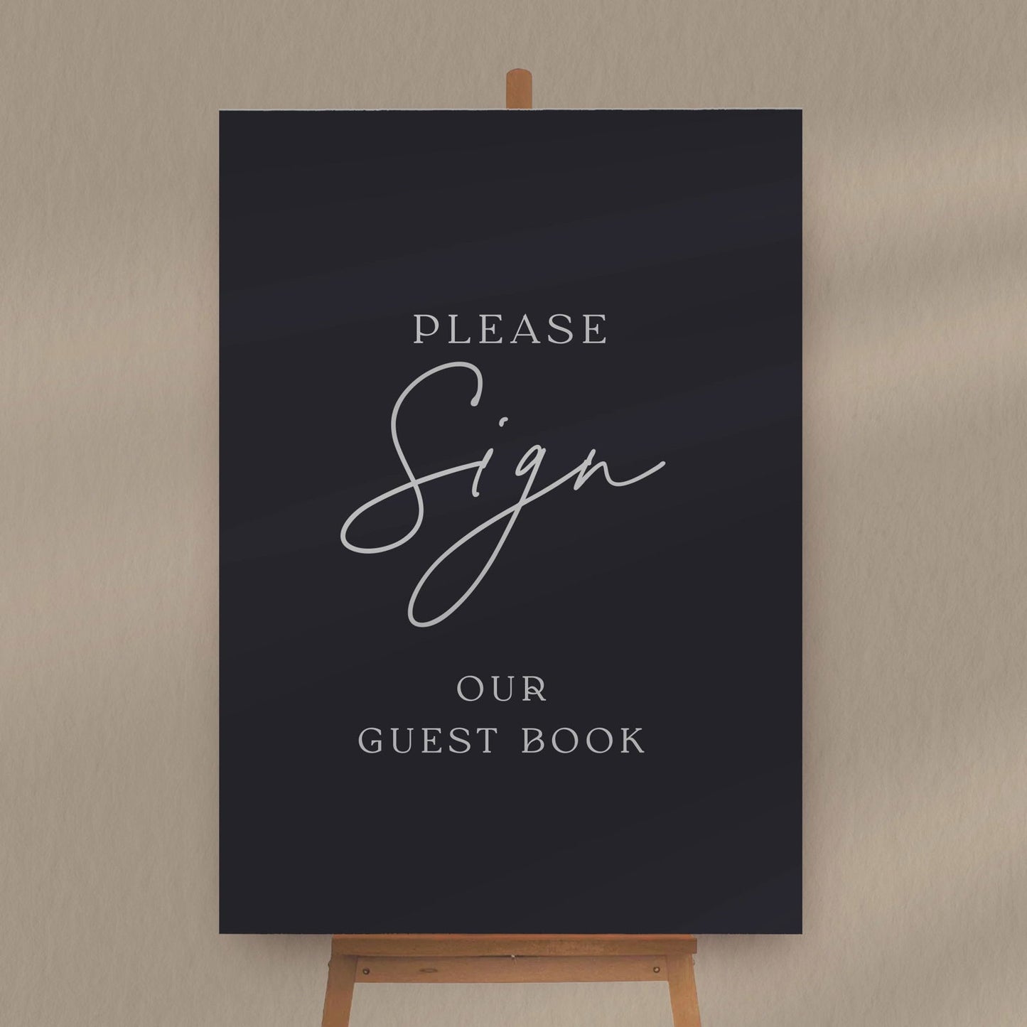 Guest Book Sign  Ivy and Gold Wedding Stationery   