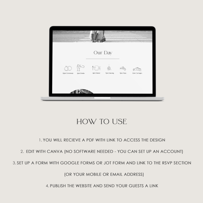 Scarlet Wedding Website Template - Ivy and Gold Wedding Stationery