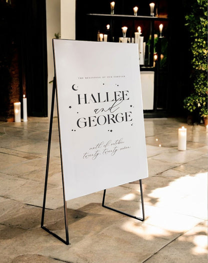 Hallee | Celestial Welcome Sign - Ivy and Gold Wedding Stationery