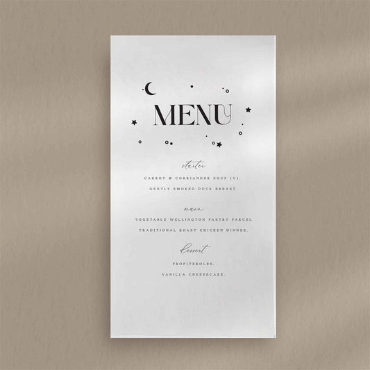 Hallee Menu  Ivy and Gold Wedding Stationery   