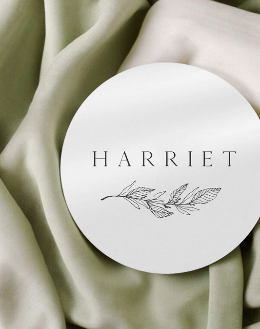 Harriet | Rustic Place Card - Ivy and Gold Wedding Stationery -  