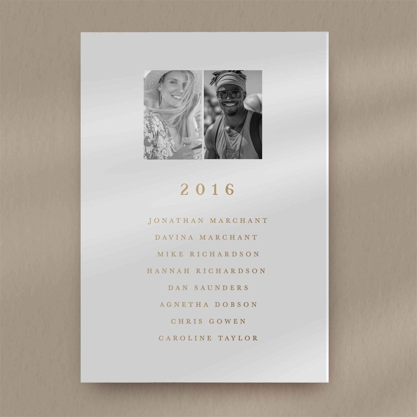 Heidi Seating Plan Card  Ivy and Gold Wedding Stationery   