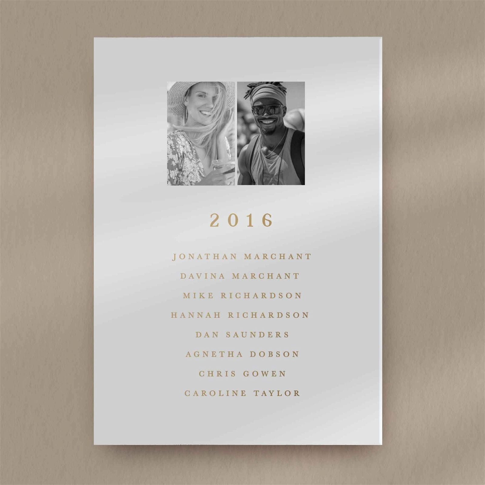 Heidi Seating Plan Card  Ivy and Gold Wedding Stationery   