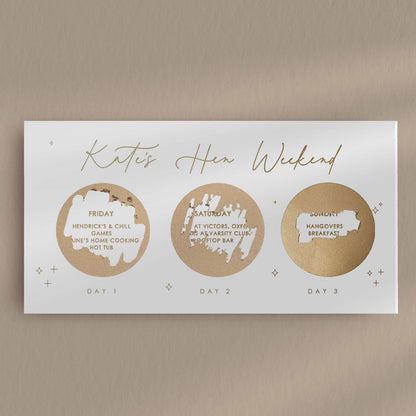 Hen Party Itinerary Voucher  Ivy and Gold Wedding Stationery   