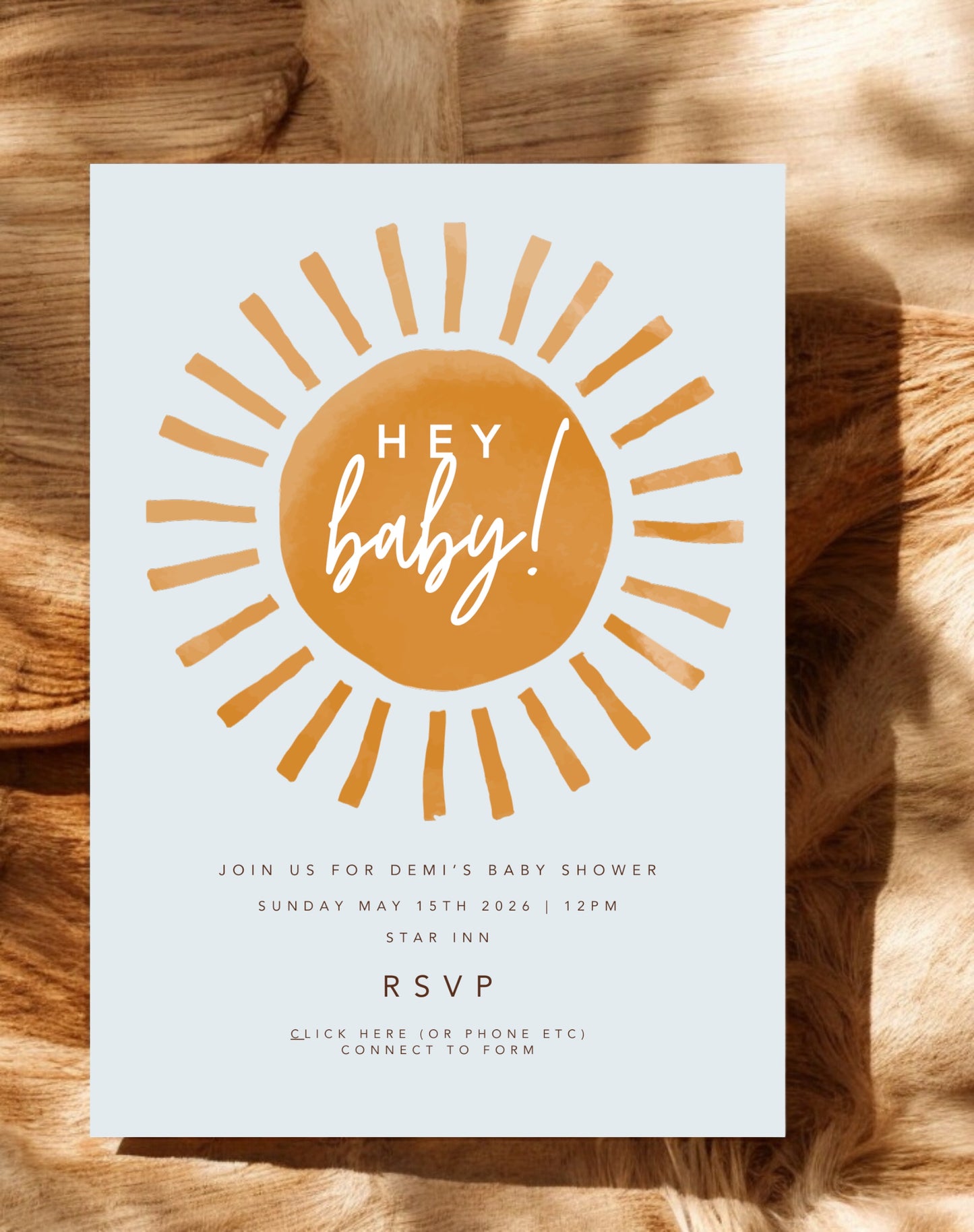 Sun Baby Shower Invitation