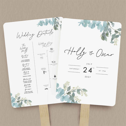 Holly Order Of Service  Ivy and Gold Wedding Stationery   