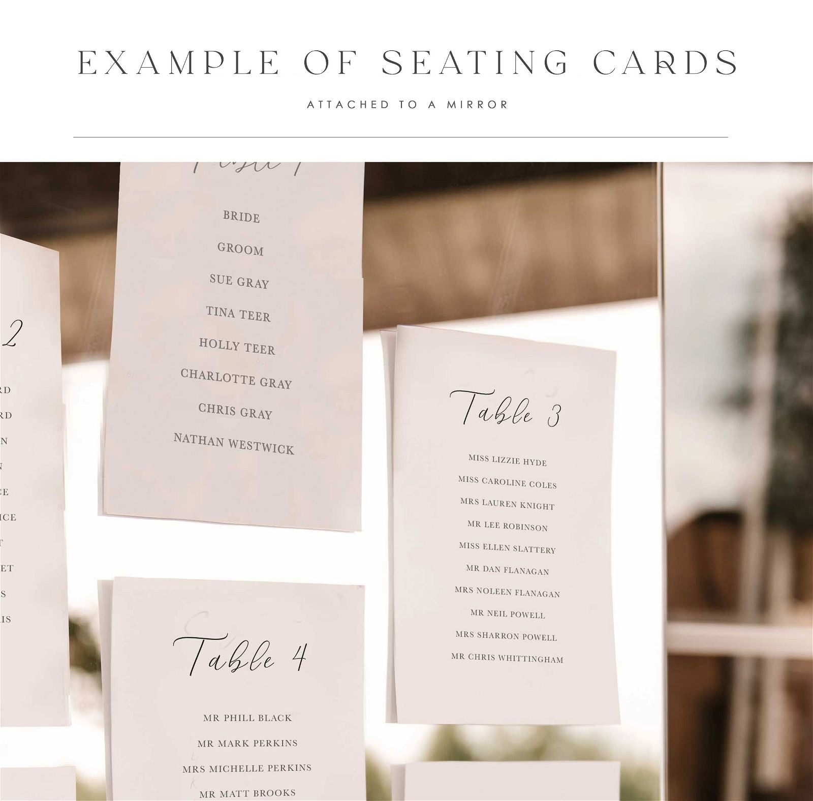 Holly Seating Plan Card  Ivy and Gold Wedding Stationery   