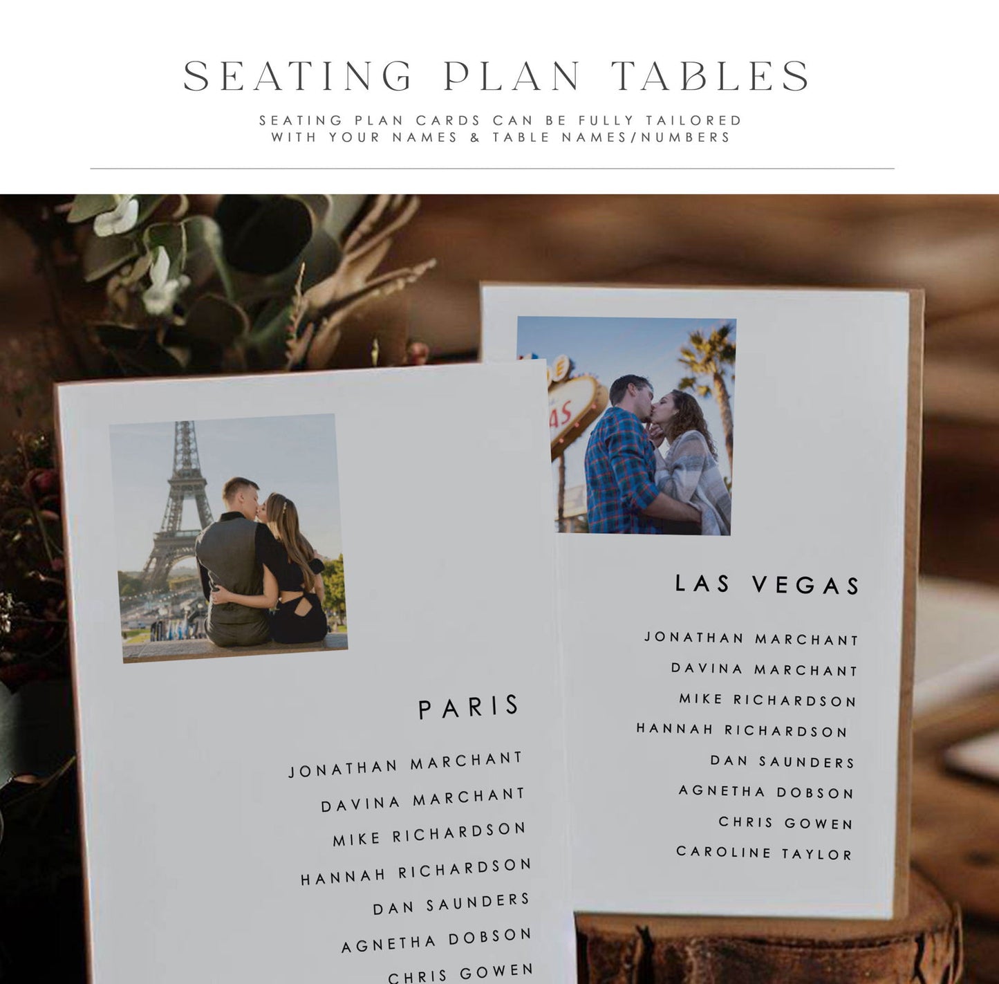 Holly Seating Plan Card  Ivy and Gold Wedding Stationery   