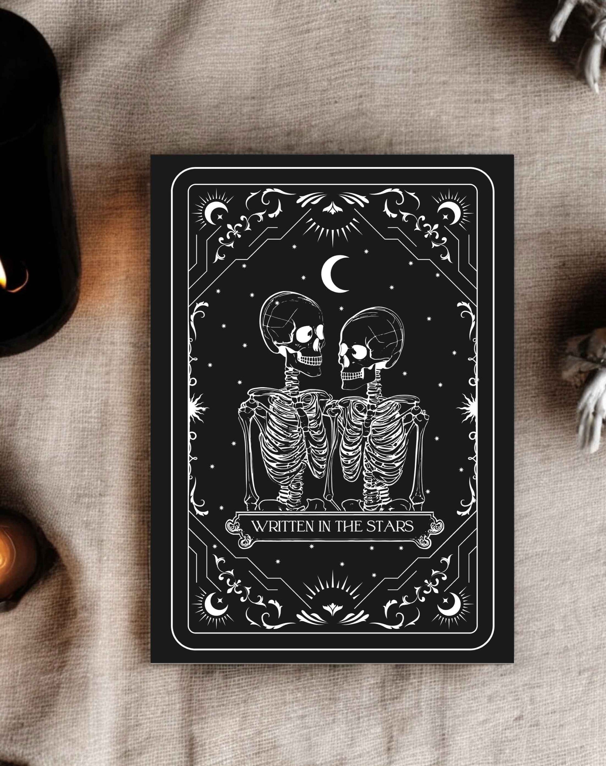 Imogen | Skeleton Tarot Wedding Invitation - Ivy and Gold Wedding Stationery