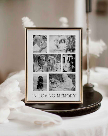 In Loving Memory Photo Sign - Ivy and Gold Wedding Stationery