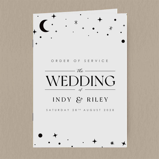 Indy Order Of Service  Ivy and Gold Wedding Stationery   