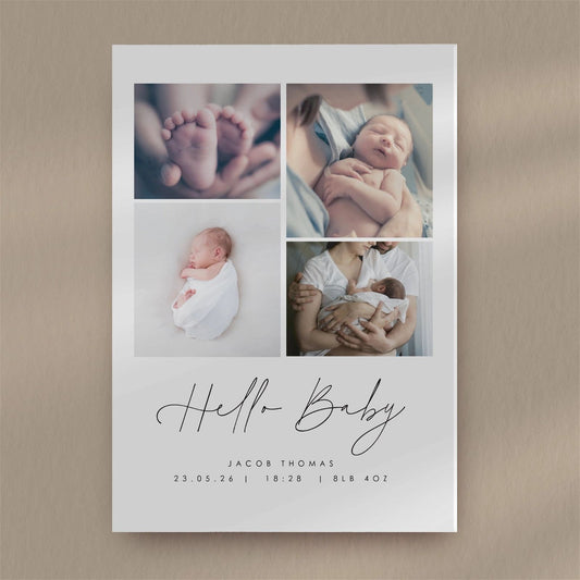 Jacob Baby Thank You Card  Ivy and Gold Wedding Stationery   