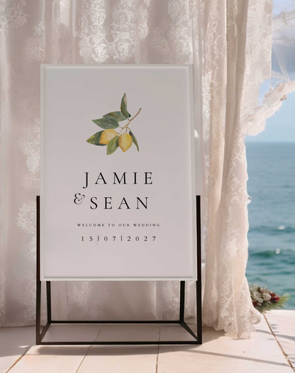 Jamie | Sicilian Welcome Sign