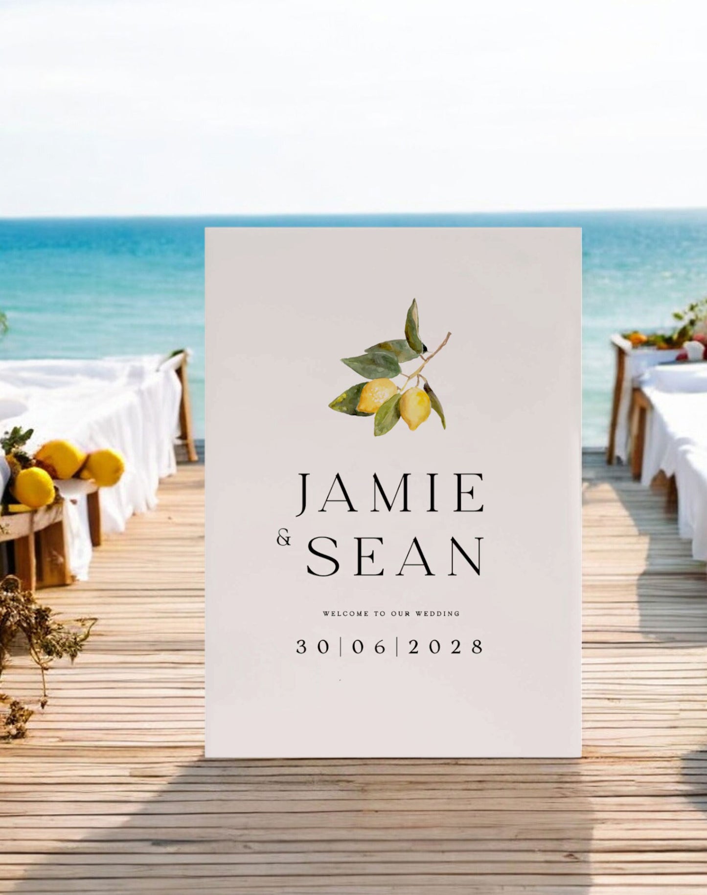 Jamie | Sicilian Welcome Sign