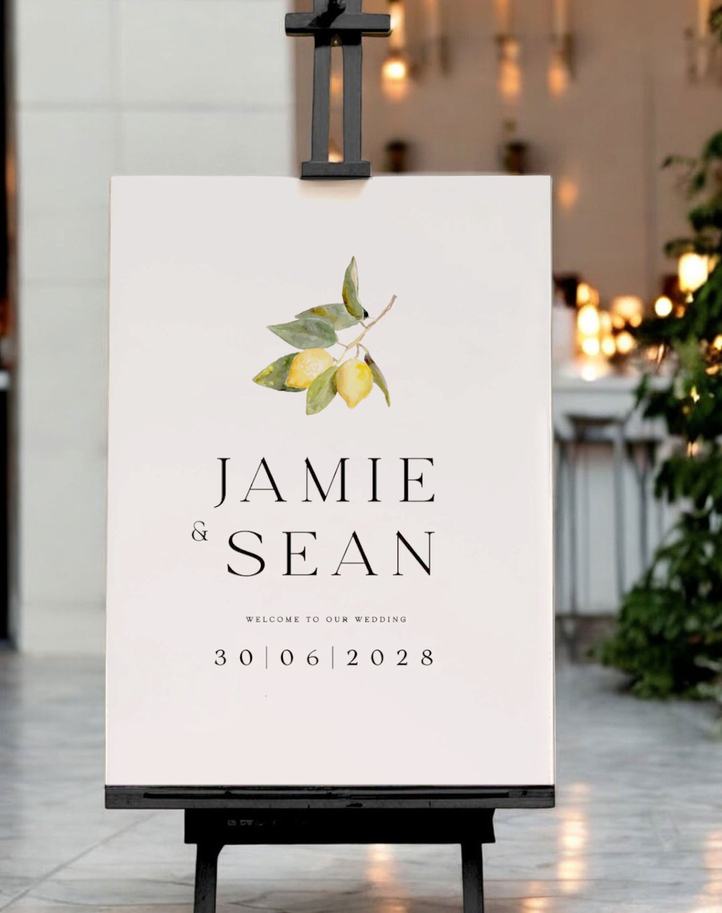 Jamie | Sicilian Welcome Sign