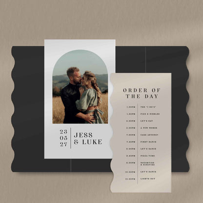 Jess | Arch Wedding Invitations - Ivy and Gold Wedding Stationery -  