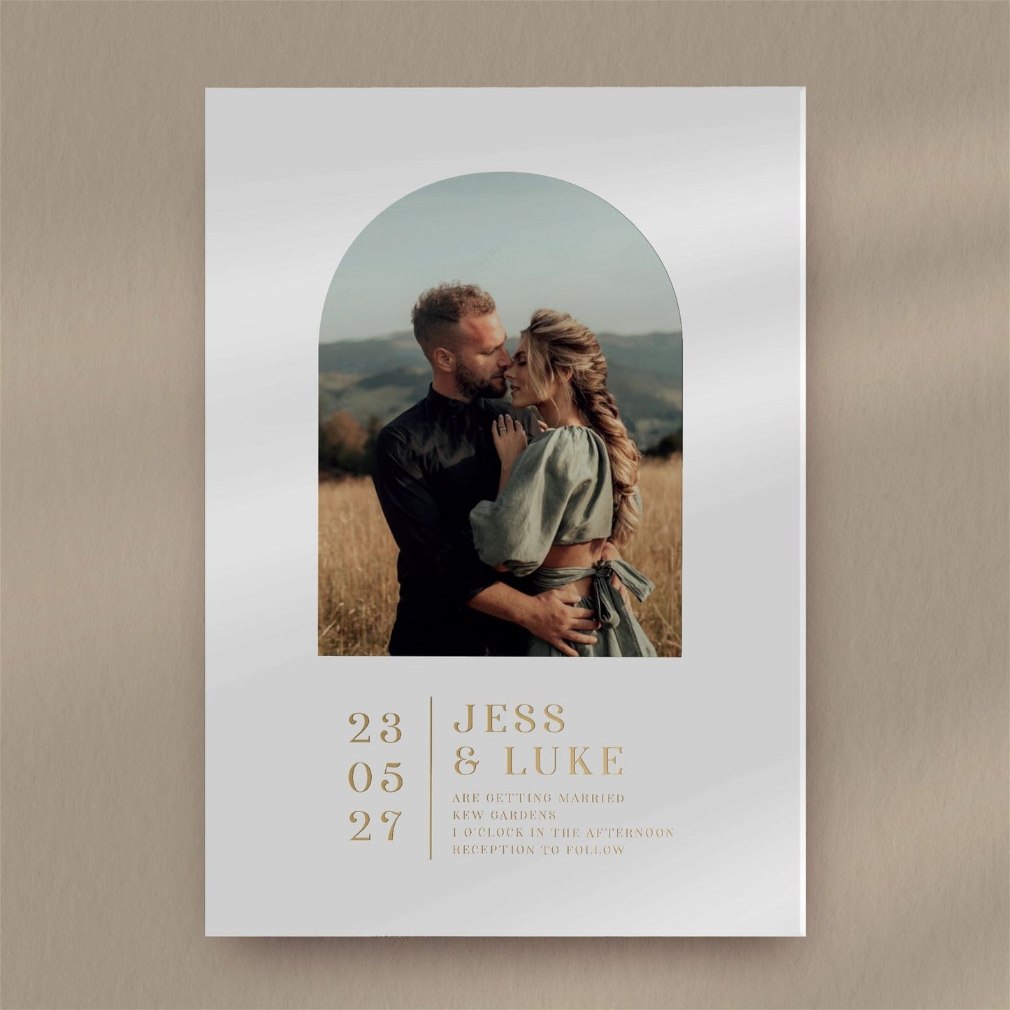 Jess | Arch Wedding Invitations  Ivy and Gold Wedding Stationery   