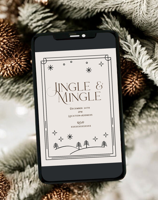 Jingle & Mingle Christmas Party Invitation Template