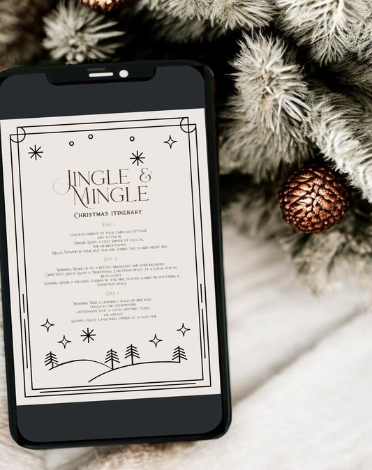 Jingle & Mingle Christmas Itinerary Digital Template