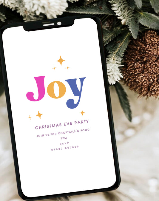 Joy Christmas Party Digital Template