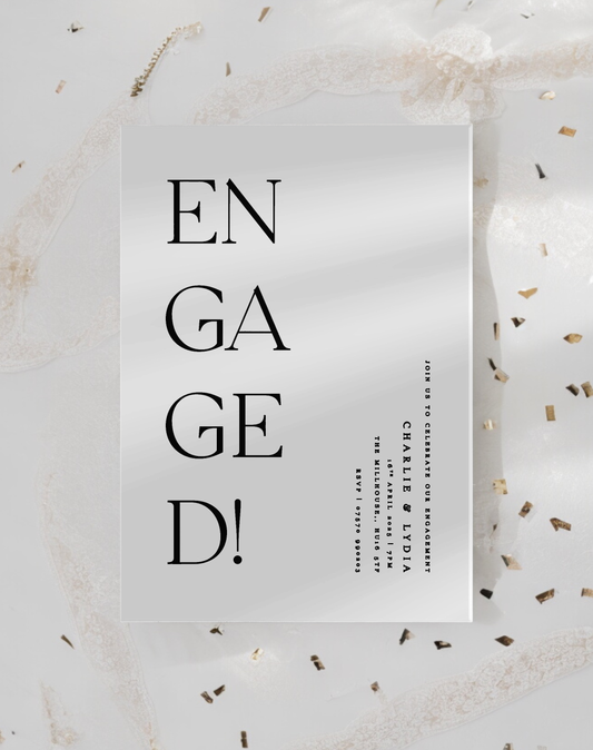 Simple Engagement Invitation - Ivy and Gold Wedding Stationery