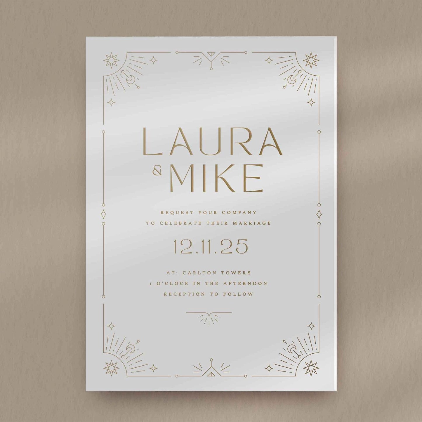 Laura | Mystical Wedding Invitations  Ivy and Gold Wedding Stationery   