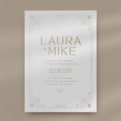 Laura | Mystical Wedding Invitations  Ivy and Gold Wedding Stationery   