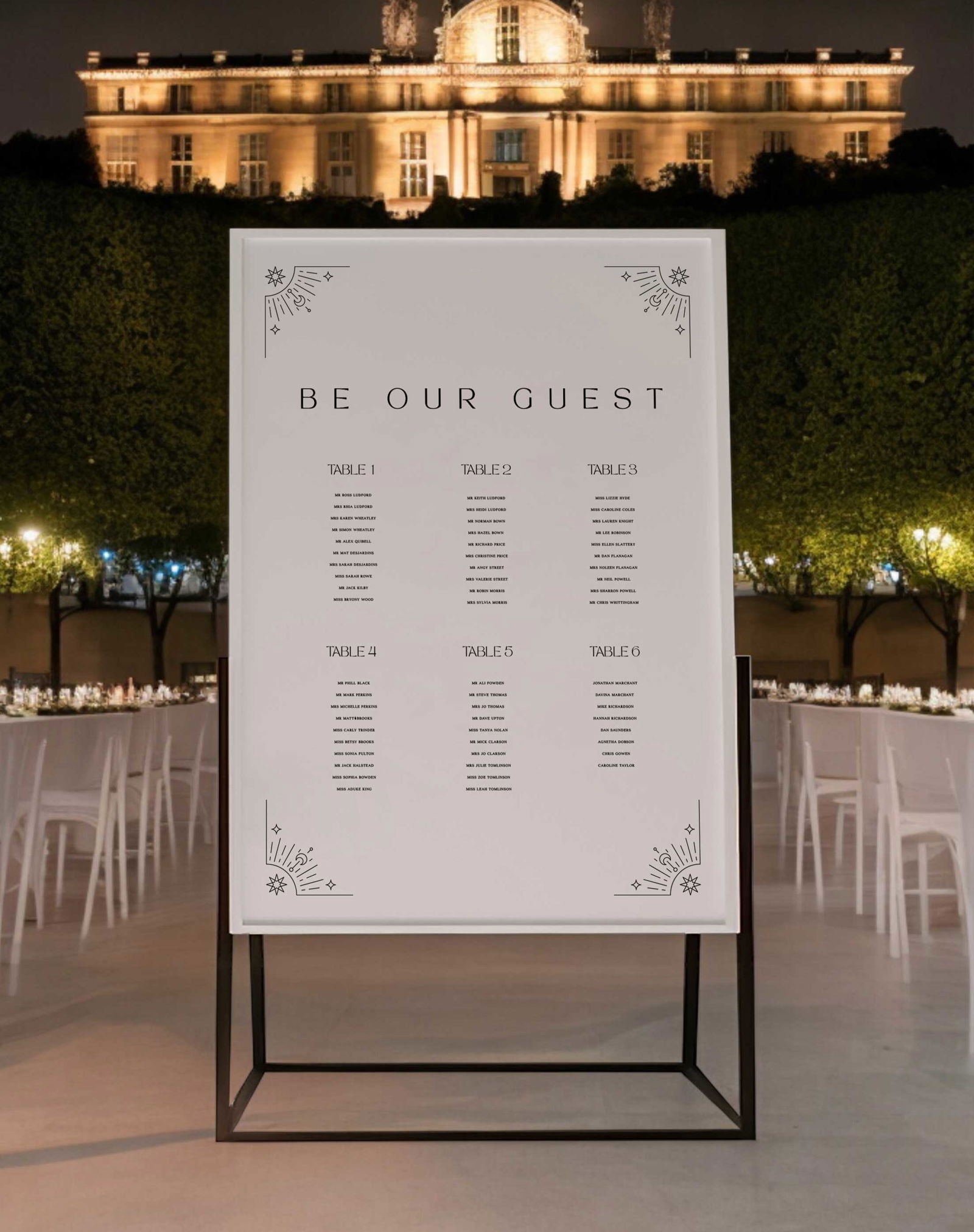 Laura | Tarot Seating Plan - Ivy and Gold Wedding Stationery -  