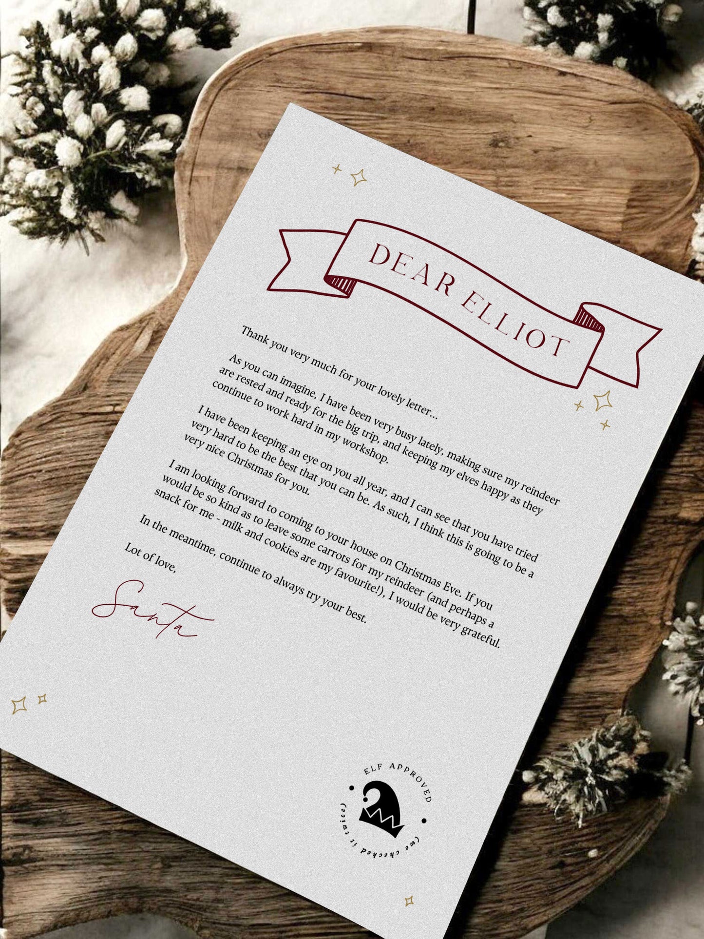 Personalised Letter from Santa Claus Digital Template