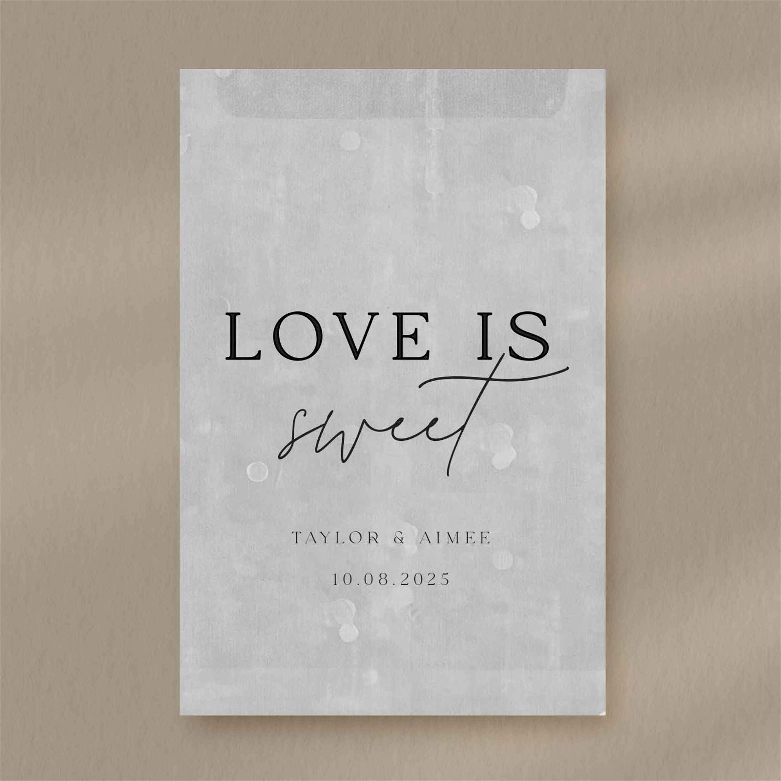 Love Is Sweet Favour Tags  Ivy and Gold Wedding Stationery   