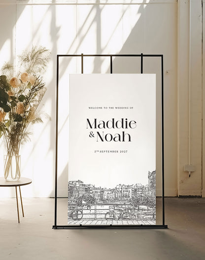 Maddie Destination Wedding Welcome Sign - Ivy and Gold Wedding Stationery