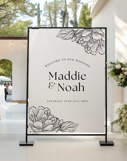 Maddie | Peony Welcome Sign