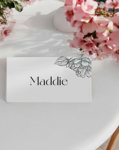 Maddie Place Card - Ivy and Gold Wedding Stationery -  