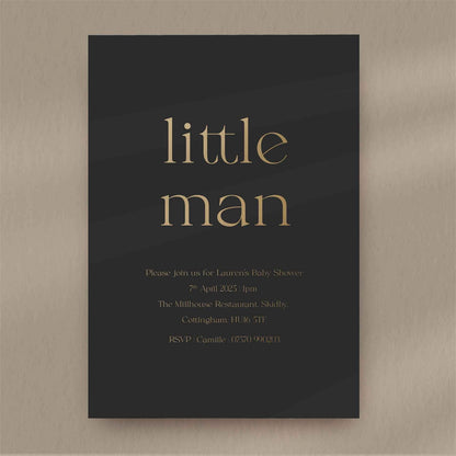 Little Lady / Man Baby Shower Invite  Ivy and Gold Wedding Stationery   