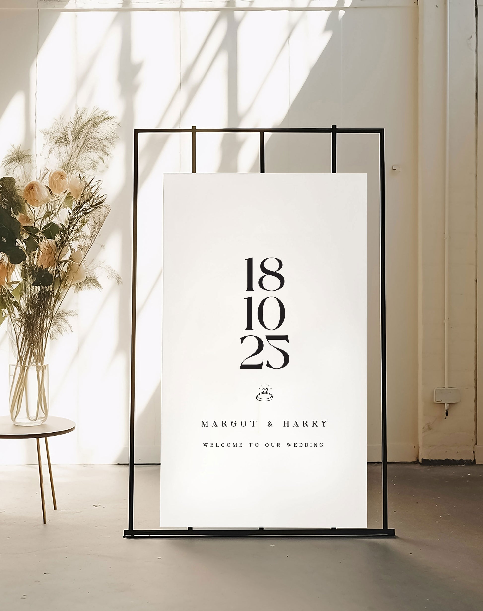 Margot | Ring Welcome Sign - Ivy and Gold Wedding Stationery